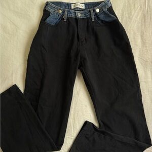 The Frankie Shop Hayla contrast jeans black/blue